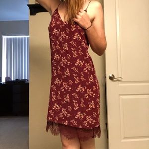 Floral midi slip dress
